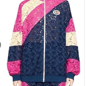 Gucci Guipure Lace Track Jacket (Jogging Pants Coat Not Included)